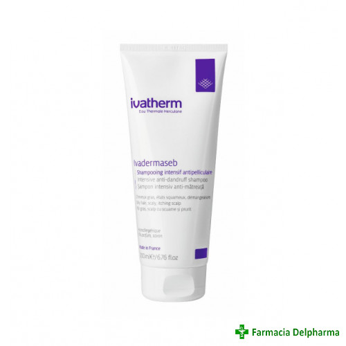 Sampon intensiv anti-matreata Ivadermaseb x 200 ml, Ivatherm