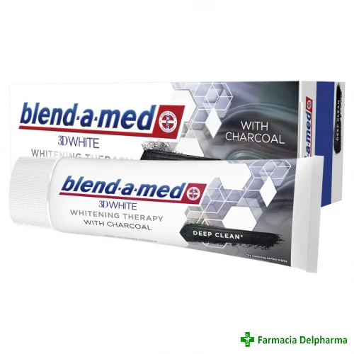 Pasta de dinti Blend-a-med 3D White Whitening Therapy with Charcoal x 75 ml, Procter & Gamble