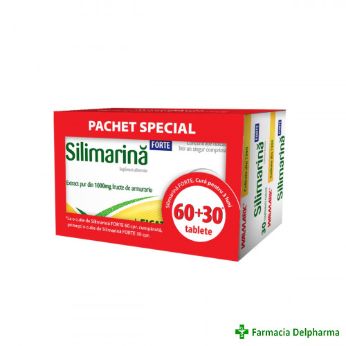 Silimarina forte x 60 compr. + 30 compr. cadou