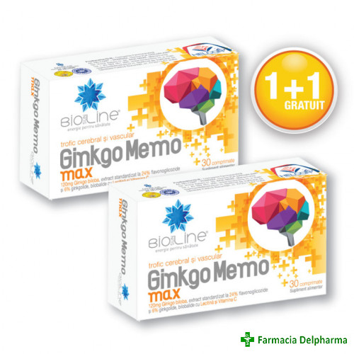 Ginkgo Memo Max x 30 compr. 1+1 gratis, Helcor