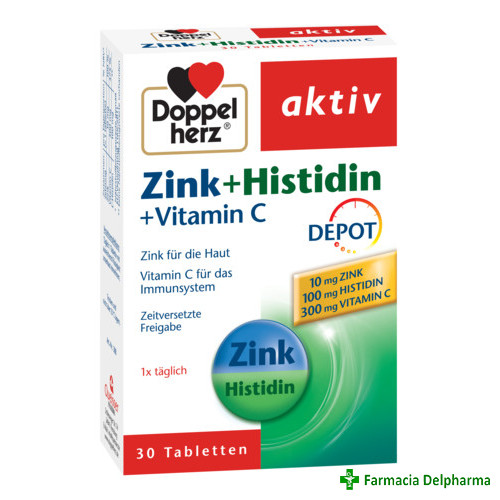 Zinc + Histidina + Vitamina C Depot x 30 compr., Doppelherz