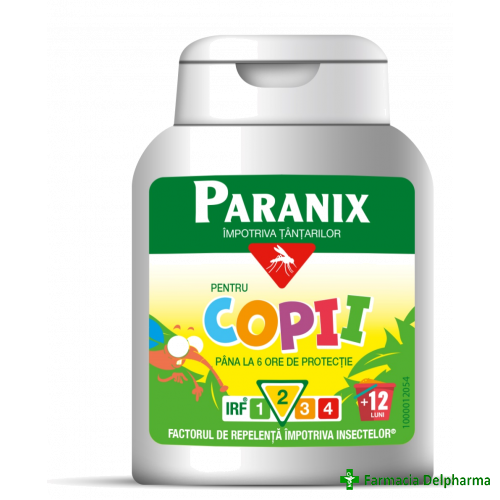 Lotiune impotriva tantarilor pentru copii Paranix x 125 ml, Perrigo