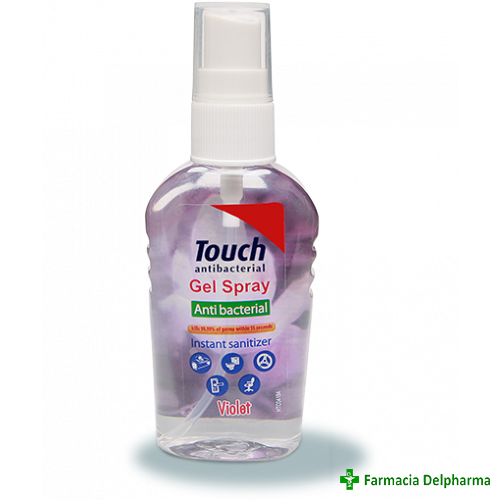 Gel maini spray antibacterian Violet x 59 ml, Touch