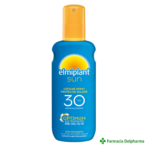 Lotiune spray protectie solara SPF 30 x 200 ml, Elmiplant