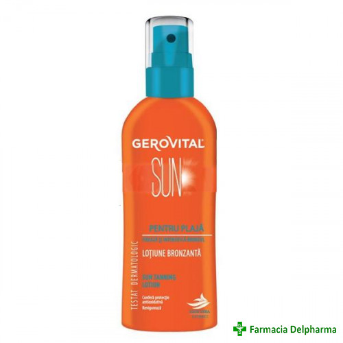 Lotiune bronzanta pentru plaja Gerovital Sun x 150 ml 4602, Farmec