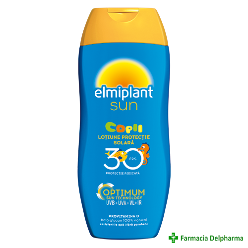 Lotiune protectie solara copii SPF 30 x 200 ml, Elmiplant