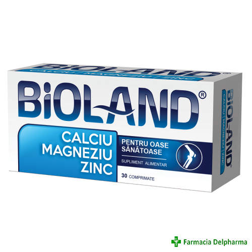 Bioland Calciu + Magneziu + Zinc x 30 compr., Biofarm