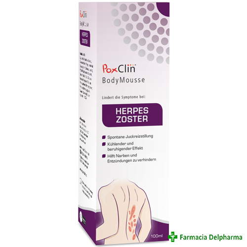 PoxClin Body Mousse spuma pentru Zona Zoster x 100 ml, Vitalia