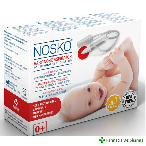 Aspirator nazal cu cap moale Nosko Baby , Ceumed