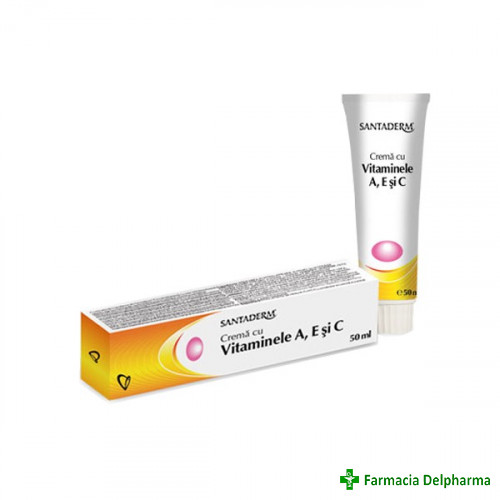 Crema cu vitamina A + E + C Santaderm x 50 ml, Viva Pharma