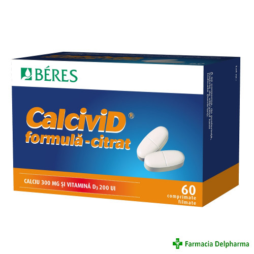 Calcivid Citrat x 60 compr. film., Beres Pharmaceuticals