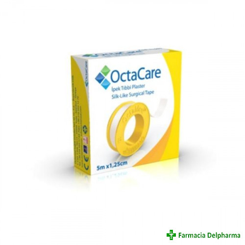 Banda adeziva suport matase 1.25 cm x 5 m x 1 buc., OctaCare