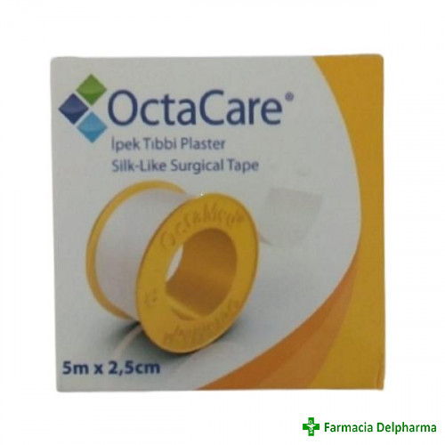 Banda adeziva suport matase 2.5 cm x 5 m x 1 buc., OctaCare