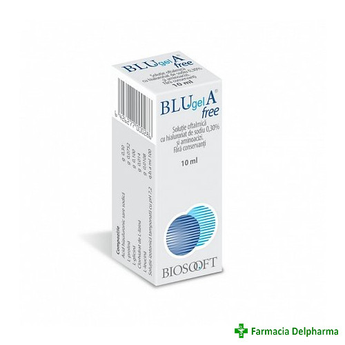 Blu Gel A Free picaturi oftalmice 0.3 % x 10 ml, Bio Sooft