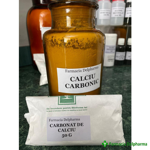 Carbonat de calciu x 50 g, Delpharma