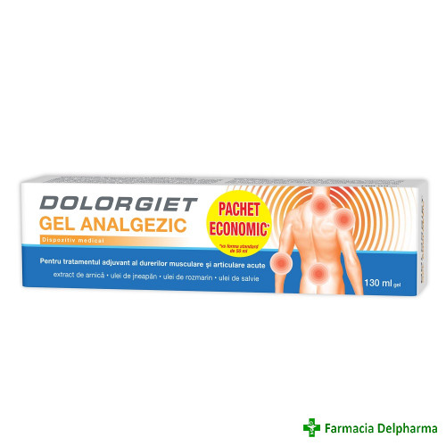 Dolorgiet gel analgezic (pachet economic) x 130 ml, Zdrovit