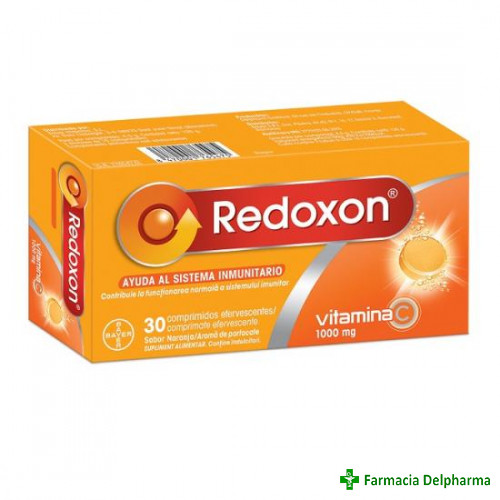 Redoxon Vitamina C 1000 mg aroma portocale x 30 compr. eff., Bayer