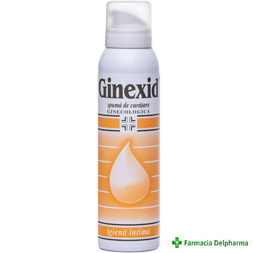 Ginexid spuma de curatare ginecologica x 150 ml, Farma-Derma