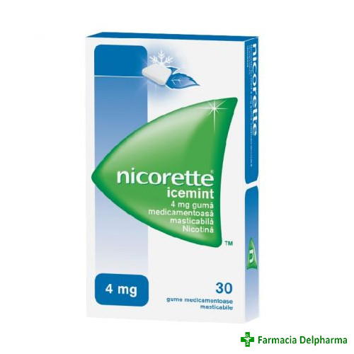 Nicorette Icemint guma 4 mg x 30 buc., McNeil