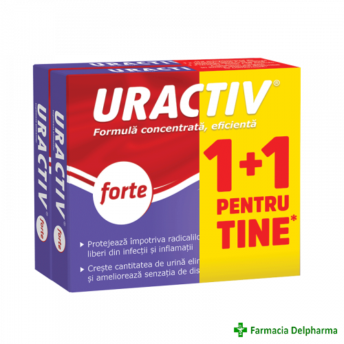 Uractiv Forte x 10 caps. 1+1 cadou, Fiterman