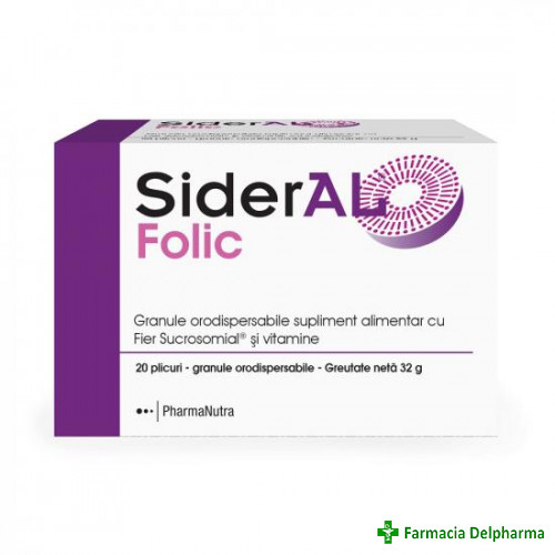 SiderAL Folic x 20 plicuri, Solacium