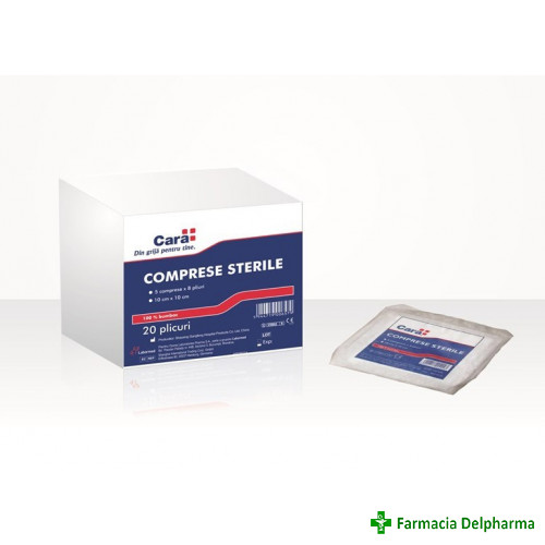 Comprese sterile Cara 10 x 10 cm x 1 buc., Labormed