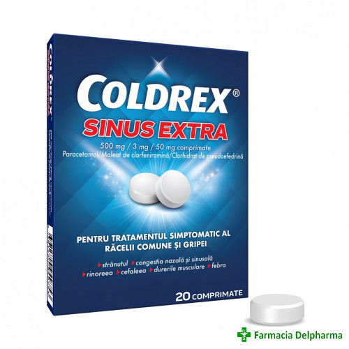 Coldrex Sinus Extra x 20 compr., Perrigo