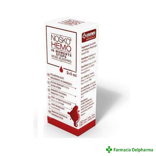 Gel oprirea sangerarilor nazal Nosko Hemo 2 x 5 ml, Ceumed