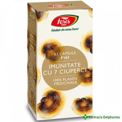 Imunitate cu 7 ciuperci F163 x 63 caps., Fares