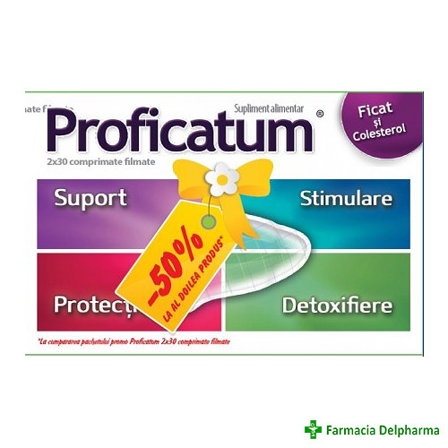 Proficatum x 30 compr. 1+1 (50%), Aflofarm