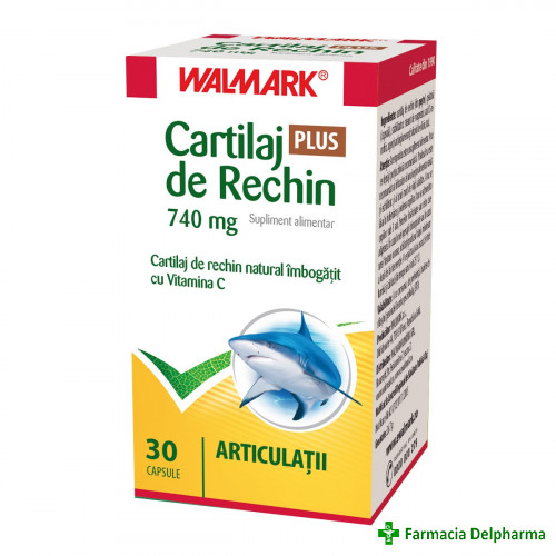 Cartilaj de Rechin Plus 740 mg x 30 caps., Walmark