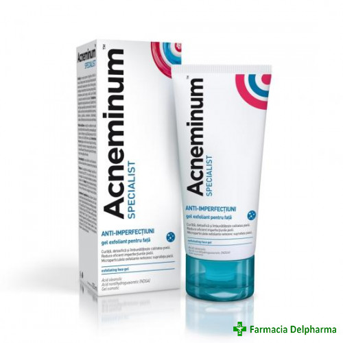 Acneminum Specialist Gel exfoliant pentru fata x 125 ml, Aflofarm