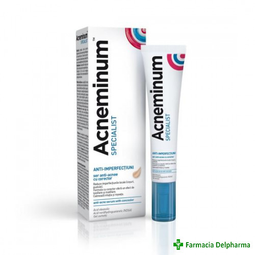 Acneminum Specialist Ser anti-acnee cu corector x 10 ml, Aflofarm