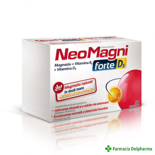 NeoMagni Forte + Vitamina D3 x 50 compr., Aflofarm
