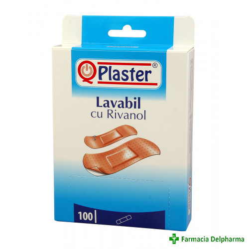 Plasturi lavabili cu Rivanol 19 x 72 mm x 1 buc., QPlaster