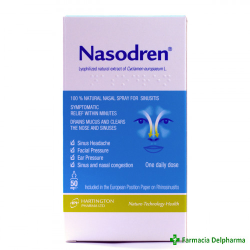 Nasodren spray nazal pentru sinuzita x 50 ml, Hartington Pharma