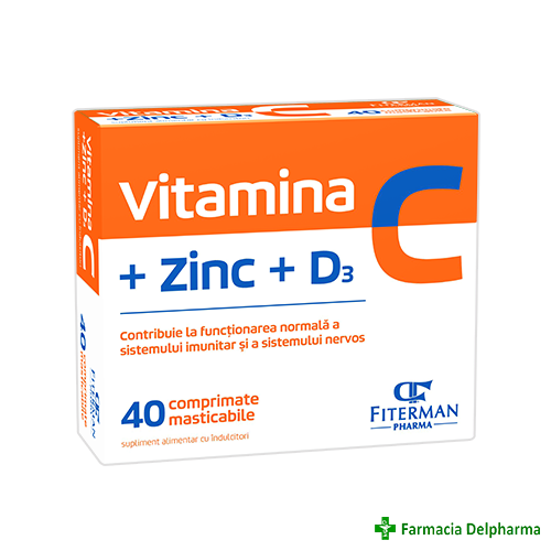 Vitamina c + zinc + vitamina d3 x 40 compr. mast.