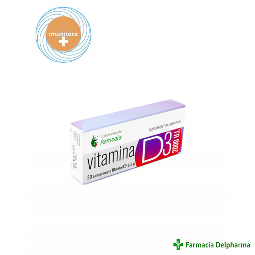 Vitamina D3 2000 UI x 30 compr., Remedia