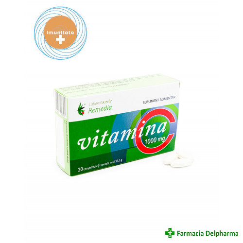 Vitamina C 1000 mg x 30 compr., Remedia