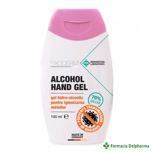 Gel igienizare maini Fixoderm x 100 ml, P.M. Innovation Laboratories