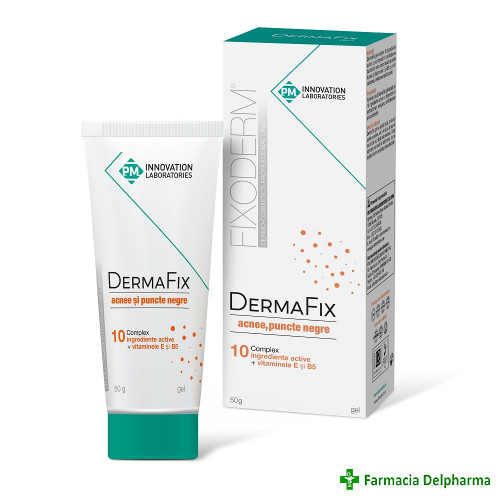 DermaFix gel acnee si puncte negre Fixoderm x 50 g, P.M. Innovation Laboratories