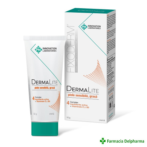 DermaLite crema piele sensibila si grasa Fixoderm x 50 g, P.M. Innovation Laboratories