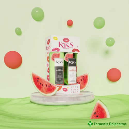 KISS Juicy Watermelon Gel de dus x 250 ml + Lotiune de corp x 250 ml, Fiterman