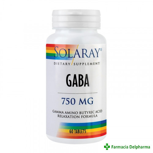 Gaba 750 mg Solaray x 60 compr., Secom