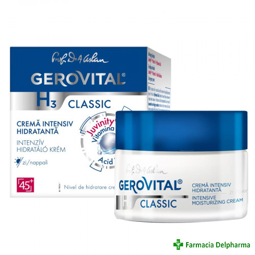 Crema Intensiv Hidratanta Gerovital H3 Classic x 50 ml 284, Farmec