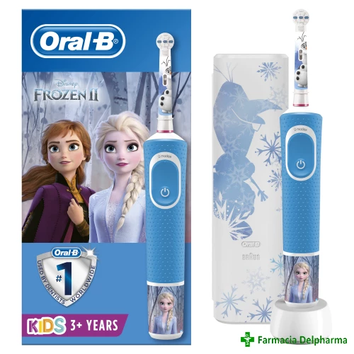 Periuta de dinti electrica copii Frozen + caseta de calatorie, Oral-B