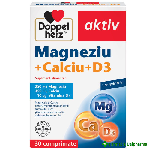 Magneziu + Calciu + Vitamina D3 x 30 compr., Doppelherz