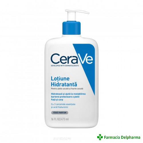 Lotiune hidratanta pentru fata si corp piele uscata/foarte uscata x 473 ml, CeraVe