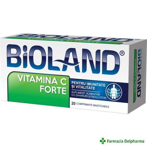 Bioland Vitamina C Forte 500 mg x 20 compr. mast., Biofarm