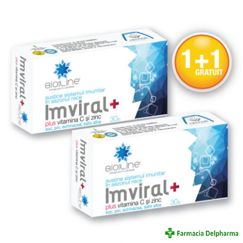 Imviral + Vitamina C si Zinc x 30 compr. 1+1 gratis, Helcor
